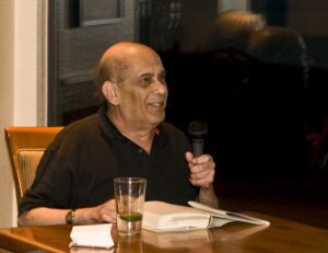 Stan Persky reading at Robin Blaser's book launch at The Sylvia Hotel on September 14, 2010. Photographer unknown. Image courtesy of New Star Books.