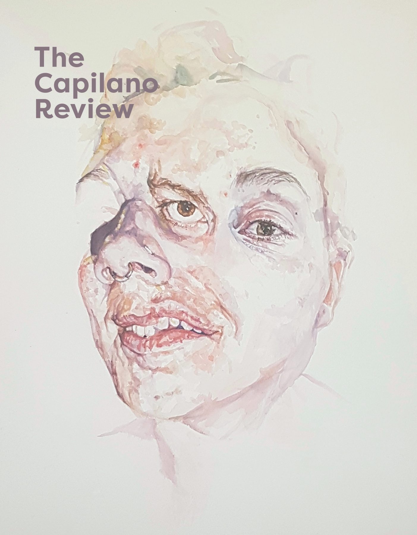 Riisa Gundesen, Sole Face/Cubist Study, 2018, watercolour on rag paper, 17 x 12 inches. Image courtesy of the artist. Photograph by Joshua Wade. 